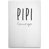 A.S. Création WTD DD133102 - Stampa su tela, motivo: Pipi Lounge, colore: bianco, nero, 40 x 60 cm