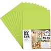 m-office Fogli di Gomma Eva Colorata, Gomma Crepla per Scrapbooking, Scuola, Cartoncini Creativi, Lavoretti, Torte Scenografiche, Scuola o Progetti Artistici 40x60cm (Pistacchio, 40 uds)
