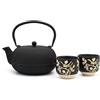Bredemeijer - Set Regalo Sichuan - Teiera in ghisa 1L con 2 Tazze in Porcellana