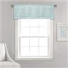 Lush Decor, Blue Wave Texture Valance | Tenda da cucina plissettata con volant (singola), 45,7 x 132 cm