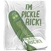 LOGOVISION Rick And Morty The Pickle Rick Coperta super morbida al tatto setoso - 152 x 127 cm