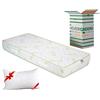 EVERGREENWEB MATERASSI & BEDS EVERGREENWEB - Materasso Singolo 85x190 in Fibra BAMBOO e Waterfoam Ortopedico Alto 20 cm con Cuscino Memory Foam GRATIS, Tessuto Antiacaro Effetto MASSAGGIANTE, per Tutti Letti e Reti Singoli OFFERTA