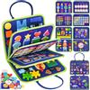 Asten Busy Board - Giocattoli Montessori, libri occupati per i più piccoli, libro di attività educative silenziose per bambini, giocattoli da viaggio per bambini, auto aeree, regali per ragazzi e ragazze