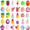 POPOYU Giocattoli Mini Squishy Mochi di Natale,Halloween,30 Pezzi Squishy Gadget Mochi Squishy Antistress PasquaGiocattoli Mini Squishies Carini per Bambini,Mochi Calendario dell'Avvento Squishy Toys