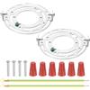 PATIKIL 105mm (4,13) Kit Staffa Montaggio Universale per Lampada, 2 Set Piastra Soffitto Rotonda con Barra Trasversale Luminosa con Vite per Lampada Parete Lampadario a Sospensione
