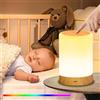 Macchiatto luce notturna bambini, Lampada LED Intelligente da Comodino, Controllo Tattile, Dimmerabile, Ricaricabile USB-C, RGB Cambia Colore Effetti, Senza Fili, Perfetta per Camera e Campeggio
