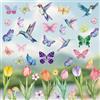 lakigoes Vetrofanie Finestre di Primavera Farfalla Fiore Albero Vetrofanie,8 Fogli Adesivi per Finestra Fiori Farfalla Uccelli,Addobbi Sticker Adesivi Finestre per Finestra Vetrina Vetro Porta Decorazione