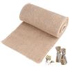 OUKENS Rotolo di Juta, Nastro di Juta di Juta Largo Tessuto di Juta Naturale Rotolo di Nastro Artigianale Tessuto Decorativo di Iuta per Realizzare Ornamenti per Feste di Natale(15CM)
