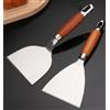 NORHOR Set di spatole per Grill,Acciaio Inossidabile 430, Spatola per Hamburger - Raschietto per Pancake Flipper - Ideale per Barbecue e Piastra Piatta - di qualità Commerciale.