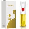 FLAIROSOL OLIVIA 130ml Spruzzatore di Olio in Vetro - Tecnologia a Spruzzo Continuo con Controllo delle Porzioni - Versatile per Cucinare, Insalate, Barbecue, Cotture al Forno, ecc. (Logo Dorato)