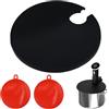 LuminaryLair 28cm Coperchio in Silicone Sous Vide per Cottura di Precisione con 10cm Spazzola per Piatti in Silicone (2 pezzi), Coperchio per Cottura Sous e Vide per Pentole Nero, per Mpedisce l'evaporazione