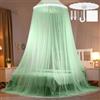 CINGHIA Zanzariera Letto, Zanzariera a Cupola, Verde Chiaro, Matrimoniale Singolo, Senza Porta, Baldacchino, Adatto Uso Interno ed Esterno