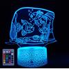 HPBN8 Ltd 3D Pesce Night Light Lamp 7/16 cambiamento di colore LED Lampada USB Power Telecomando 3D Lampada Decor decorazioni di Natale regalo di San Valentino regalo di compleanno