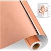 IModeur Vinilo adesivo Oro rosa, 30,5 cm x 458 cm pellicola adesiva Oro rosa per Cricut, Vinile autoadesivo per regali fai da te, festa di compleanno
