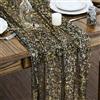 Artoid Mode Garza Tulle Glitter Foil Nero Oro Runner da Tavolo 70 x 300 cm, Decorazione da Tavolo da Cucina Vacanze Feste Compleanno Matrimoni