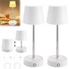 Dhqkqg Lampada da tavolo a LED senza fili, 2 lampade da tavolo a LED ricaricabili, con batteria USB, dimmerabile, senza fili, per comodino, camera da letto, soggiorno (A)