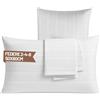 SoNiT home decor SONIT - Set 8 Copricuscini Letto 50x80 cm con Cerniera, Federe Cuscino Puro Cotone Morbido e Traspirante, Copriguanciale Antiacaro Anallergico Lavabile, Coprifedera Protettiva per Camera e Divano