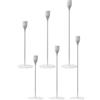 Cadzyre Set di 3 pezzi portacandele, 33/28/23 cm Candeliere da bar nero, candela da bar portacandele in metallo, cena a lume di candela, decorazioni per la casa, matrimonio (6, white)