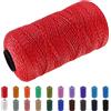 CAMAL Macrame Corda Polipropilene Filo Macrame 1.5mm Spago Colorato 200m Cordino per Borse Uncinetto Corde Colorate per Artigianato, Decorazioni per la Casa, Borsa a Tracolla (Rosso)