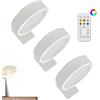 Generico 3 Pacchi Luci da parete a batteria, Faretto per Quadri LED, Luci Magnetiche Senza Fili, 24 Colori Dimmeble Lampada di Artistica con Telecomando e Timer, Lampada da Muro per Lettura, a Disco