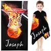 KIDSLOVE Telo mare da basket personalizzato con nome, asciugamano da basket con nome, asciugamano da bagno in microfibra, grande 100 x 200 cm, per spiaggia (1,60 x 120 cm)