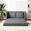ZEYUAN Divano Letto da Terra 2 in 1 Grigio Scuro 112x174x55 cm in Tessuto, Divano da Pavimento-353965