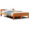 vidaXL Letto Senza Materasso Marrone Cera 120x190 cm in Legno di Pino, Telaio Letto, Base Letto, Letto, Struttura Letto, Rete Letto
