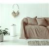 L'Emporio Casa Telo Copriletto Copridivano Tela Robusta Tinta Unita Misto Cotone 170X260-250x280-360x280 Maxi Lenzuolo Copritutto Cotone foulard Made Italy (Beige, 170x280)