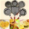 NA Mini padella per uova portatile Frittata antiaderente da cucina Padelle per utensili (A forma di stella)