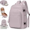 bergsalz Zaino da viaggio grande da Donna zaino donna Uomo Zaino da escursionismo Impermeabile Zaino Da Zaino Da Viaggio Aereo Bagaglio a Mano Zaino Fitness Casual laptop da 15.6 pollici Rosa Viola