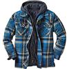 LIUPING Camicia Flanella Con Cappuccio Da Uomo Camicia A Scacchi Con Cappuccio Sherpa Fleece Camicie Tradizionali Manica Lunga Karo Casual Shirt Casual Uomo Manica Lunga Con Cappuccio Giacca Con Cappuccio
