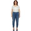 FIORELLA RUBINO: Jeans Balloon Modello Corallo Curvy Size Blu Stagione Primavera Estate 2024.