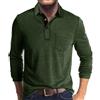 Generisch Camicia a maniche lunghe da uomo, casual, a maniche lunghe, con bottoni, per uomo, camicia mora, verde, M
