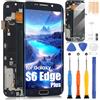 ARSSLY Schermo LCD per Samsung Galaxy S6 Edge Plus Display per Galaxy S6 Edge+ G928F Touchscreen Digitazer Full Assembly Sostituzione Schermo con Riparazione Kit, con Cornice (Nero)