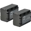 vhbw 2x batteria compatibile con Panasonic SDR-S45, SDR-S50, SDR-S70, SDR-T50 videocamera camcorder (1600mAh, 3,6V, Li-Ion) con infochip