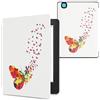 kwmobile Custodia eReader Compatibile con Kobo Aura H2O Edition 2 Cover - eBook Reader Flip Case - multicolore/fucsia/bianco - Stormo