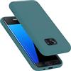 Cadorabo Custodia compatibile con Samsung Galaxy S7 EDGE in LIQUID VERDE - Morbida Cover Protettiva Sottile di Silicone TPU con Bordo Protezione - Ultra Slim Case Antiurto Gel Back Bumper Guscio