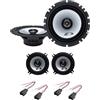 IPNOSIS Kit 4 Casse ALPINE SXE-1725S + SXE-1325S per Citroen Xsara e Citroen Picasso con 4 connettori