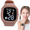 Generico Smartwatch Digitale Per Bambini - Smartwatch In Silicone Per Bambini | Orologi Digitali Per Bambini Con Display LED Multifunzionale Che Si Illuminano Al Buio Per Bambini Dai 3 Ai 10 Anni (rosa Scuro)