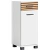 Schildmeyer Katta 158581 - Armadietto da pavimento, effetto pannello acustico, 30,3 x 32,6 x 75,3 cm, colore: Bianco opaco
