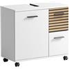 Schildmeyer Katta 158577 - Mobile sottolavabo, effetto pannello acustico, 65 x 32 x 60 cm, colore: Bianco opaco