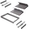 Emuca - Kit di cassetto porta-scarpe estraibile per armadi Quartz, regolabile, modulo 600mm, Acciaio, alluminio e plastica, Titanio