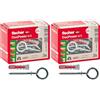 Fischer 541745 Tassello con Occhiolo Chiuso Duopower, Grigio/Rosso, 25 Pezzi (Confezione da 2)