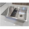 KOOGIMDDR Lavello Da Cucina Multifunzione In Acciaio Inossidabile 304 Fatto A Mano, Lavello Da Cucina Grande A Una Vasca, Installazione A Filo O Soprapiano Con Vasca Rimovibile(60x50x21.5cm)