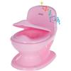 Nuby - My Real Potty - Vasino bambini per imparare a usare il wc - Vasino portatile con rumore di scarico, pile incluse - Wc portatile +18 mesi - Vasino portatile per bambini da viaggio - Rosa