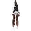 FELCO 6 ELITE forbice ergonomica compatta per destrimani mano media, manici in pelle, lama F-Tech nera, taglio 20 mm, 195 mm, strumento durevole svizzero