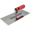 ZCHYTOOL 300 x 130 mm Cazzuola Per Finitura Cemento Impugnatura Morbida Frattone Dentato Intonaco Con Dentatura 8 mm Incollatura Di Piastrelle Bimateriale Dente