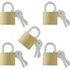 TTQiAnJ 5 Pezzi 32 mm Lucchetto,Mini Lucchetto con Chiave,Metallo Piccolo Lucchetto per Valigie,Armadietti,Bagagli,Borse da Viaggio,Zaino
