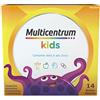 Multicentrum Kids, Integratore Alimentare Multivitaminico Completo, con Ferro, Calcio, Adatto ai Bambini Dai 3 Anni, Insapore, 14 Bustine