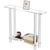 solaround Tavolo Consolle in Acrilico Trasparente, 2 Ripiani, 20 x 100 x 80 cm, Ingresso Consolle per Corridoio, Soggiorno, Camera da Letto (Clear)